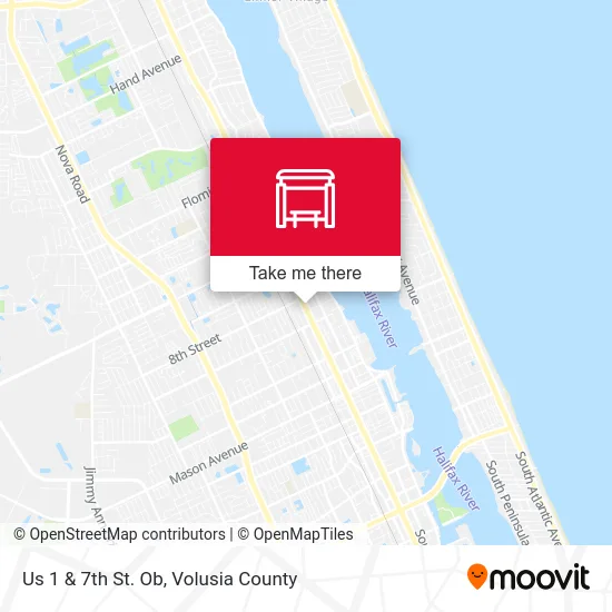 Us 1 & 7th St. Ob map