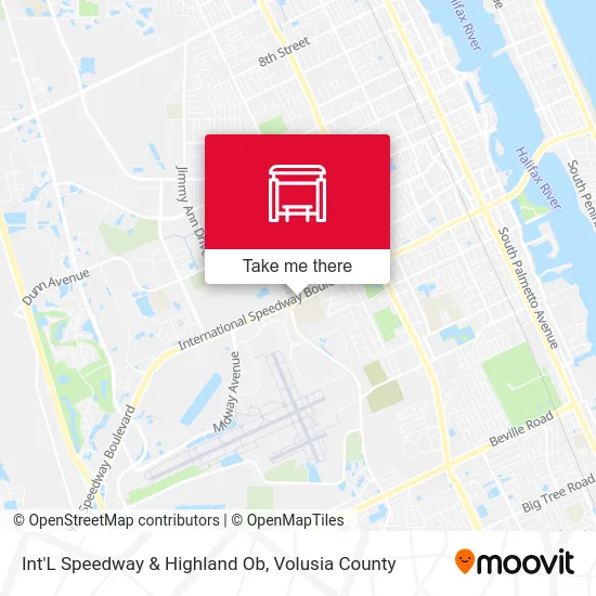Int'L Speedway & Highland Ob map