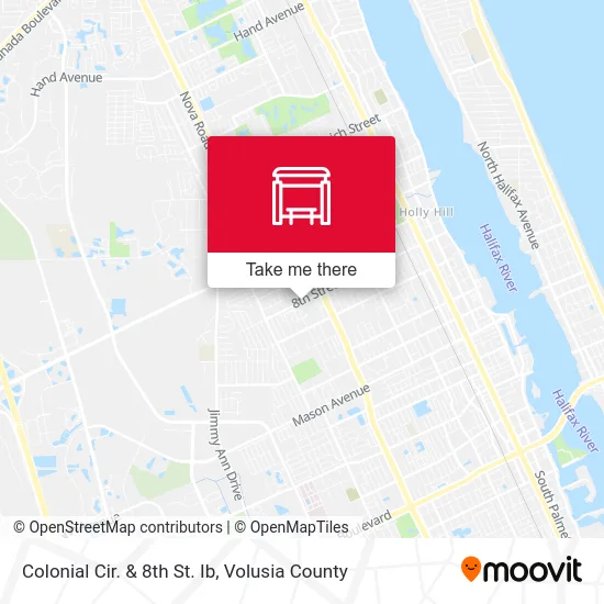 Colonial Cir. & 8th St. Ib map