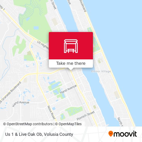 Us 1 & Live Oak Ob map