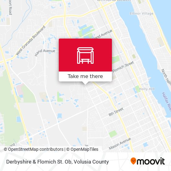 Mapa de Derbyshire & Flomich St. Ob