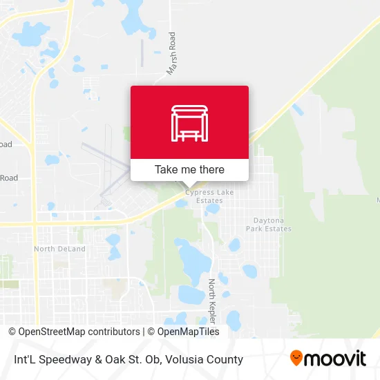 Int'L Speedway & Oak St. Ob map
