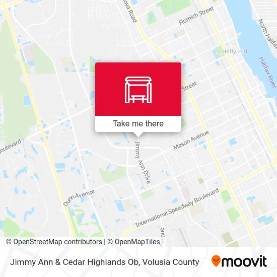 Jimmy Ann & Cedar Highlands Ob map