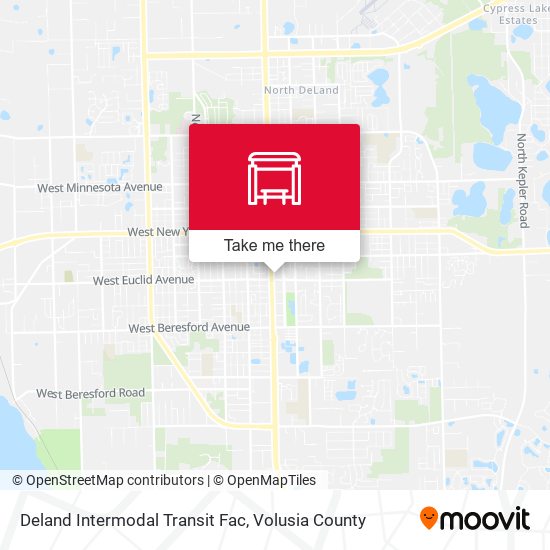 Deland Intermodal Transit Fac map