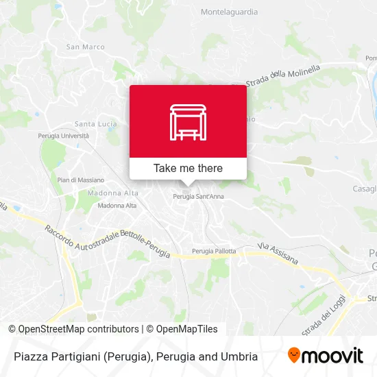 Piazza Partigiani (Perugia) map