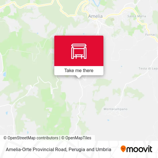 Amelia-Orte Provincial Road map