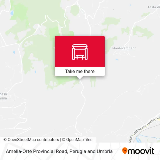 Amelia-Orte Provincial Road map