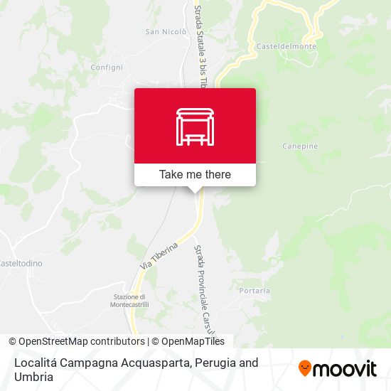 Localitá Campagna Acquasparta map
