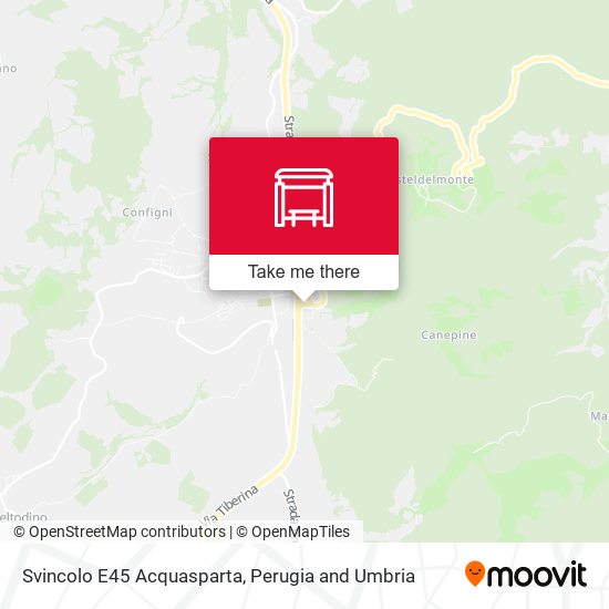 Svincolo E45 Acquasparta map