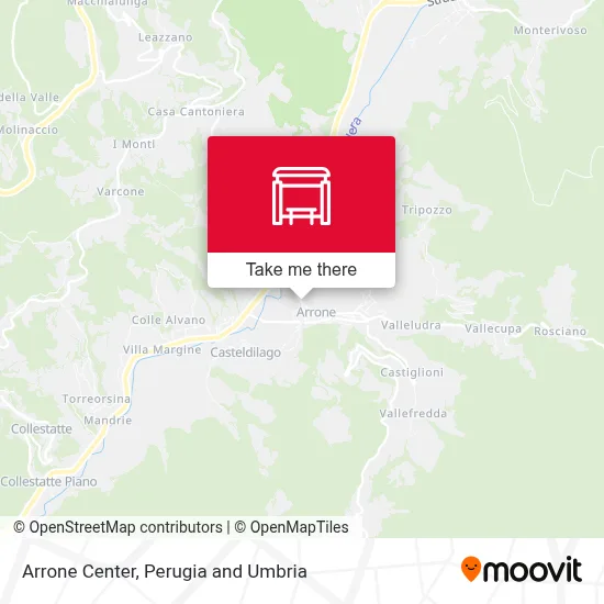 Arrone Center map