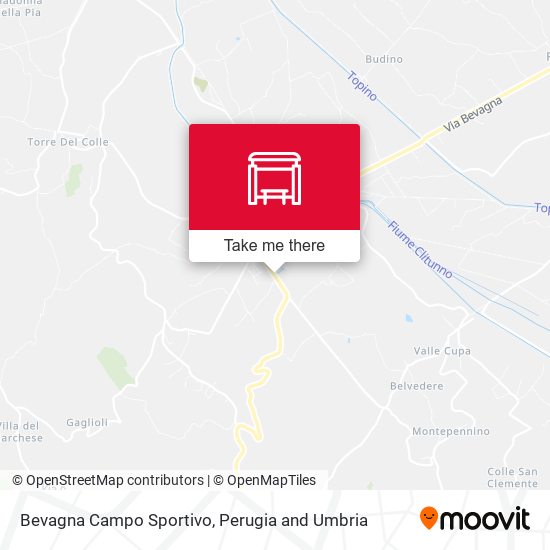 Bevagna Campo Sportivo map