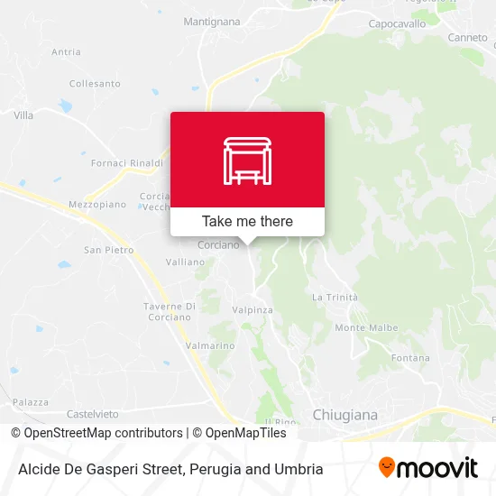 Alcide De Gasperi Street map