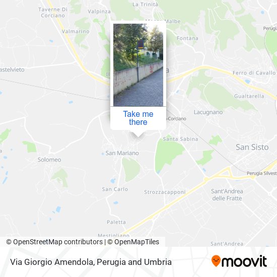 Via Giorgio Amendola map