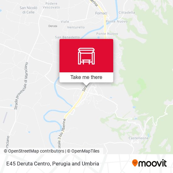 E45 Deruta Centro map
