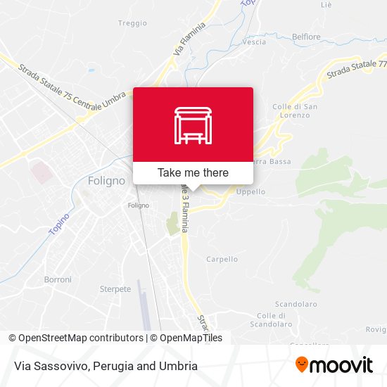 Via Sassovivo map