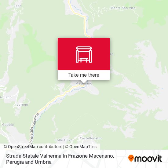 Strada Statale Valnerina In Frazione Macenano map