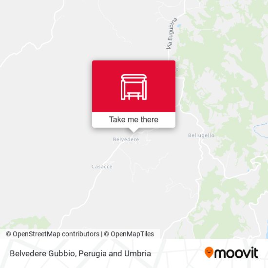 Belvedere Gubbio map