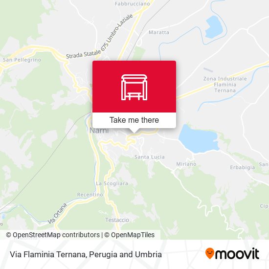 Via Flaminia Ternana map