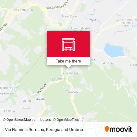 Via Flaminia Romana map