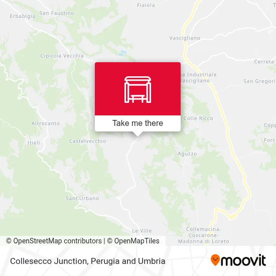 Collesecco Junction map