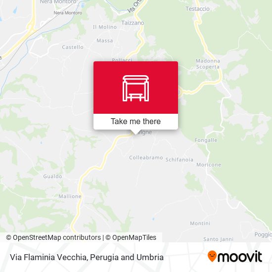Via Flaminia Vecchia map