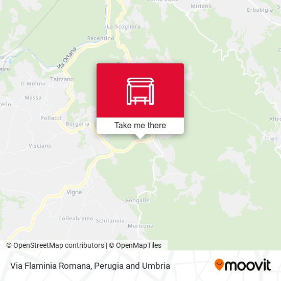 Via Flaminia Romana map