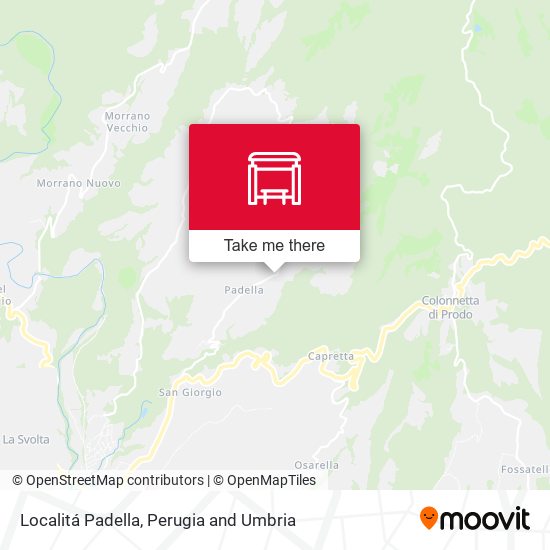 Localitá Padella map