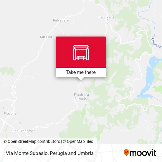Via Monte Subasio map