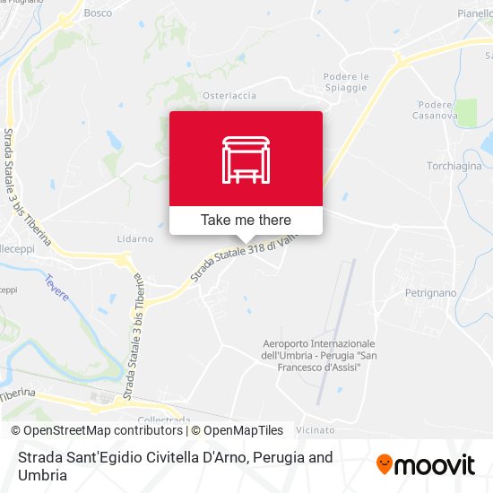 Strada Sant'Egidio Civitella D'Arno map