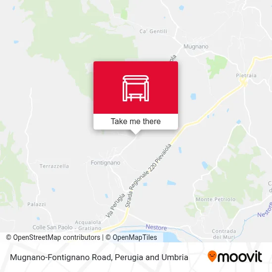 Mugnano-Fontignano Road map