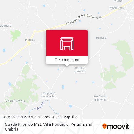 Strada Pilonico Mat. Villa Poggiolo map