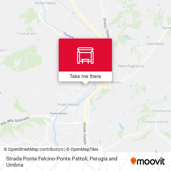 Strada Ponte Felcino-Ponte Pattoli map