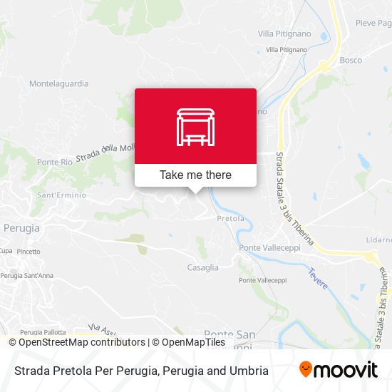 Strada Pretola Per Perugia map