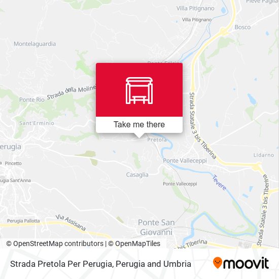 Strada Pretola Per Perugia map