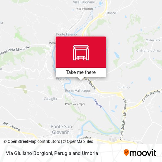 Via Giuliano Borgioni map