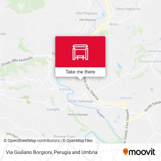 Via Giuliano Borgioni map