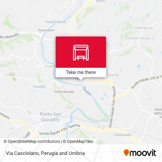 Via Casciolano map