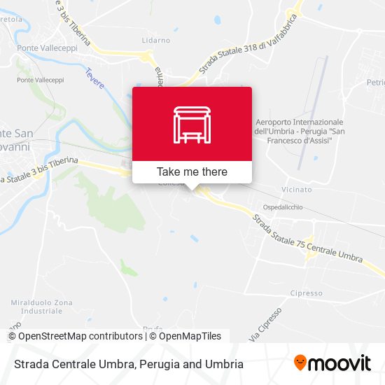 Strada Centrale Umbra map