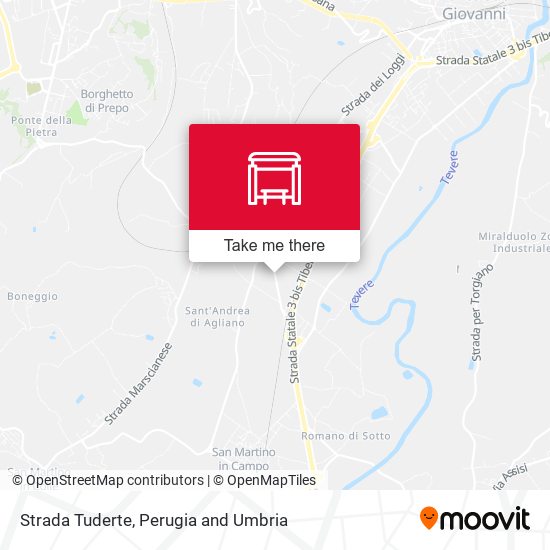 Strada Tuderte map