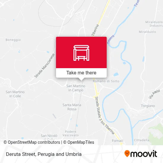 Deruta Street map