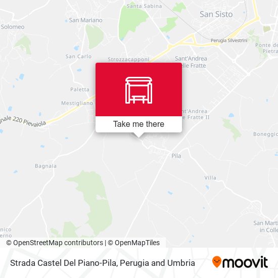 Strada Castel Del Piano-Pila map