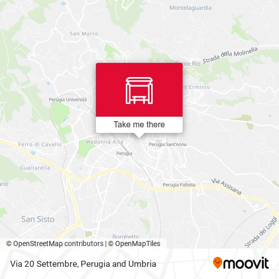 Via 20 Settembre map