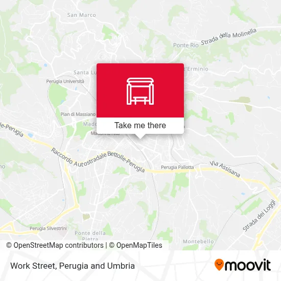 Work Street map