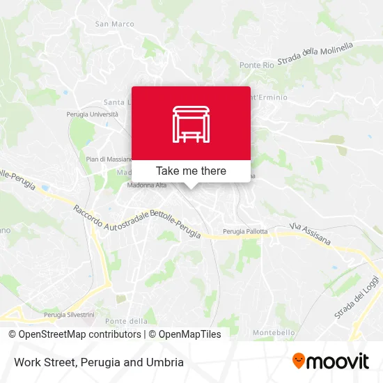 Work Street map