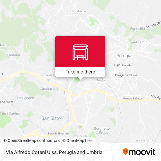 Via Alfredo Cotani Ulss map