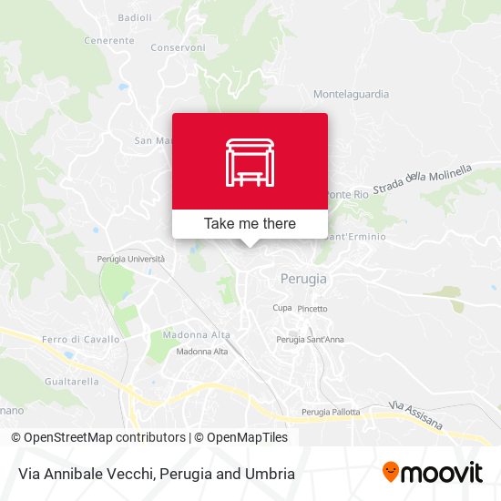 Via Annibale Vecchi map
