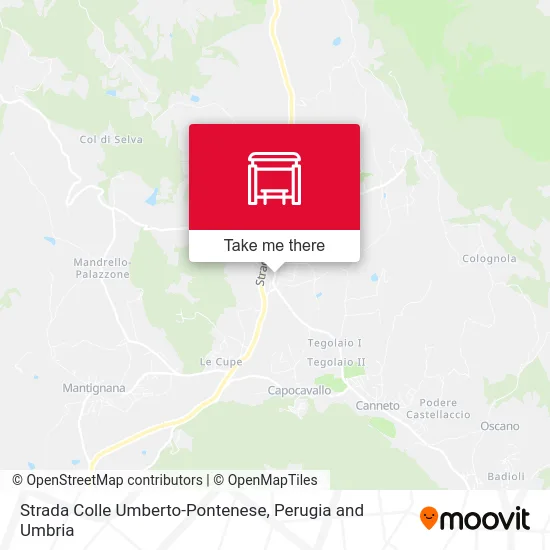 Colle Umberto-Pontenese Road map