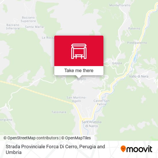 Strada Provinciale Forca Di Cerro map