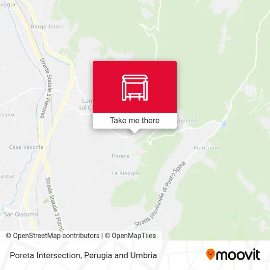 Poreta Intersection map