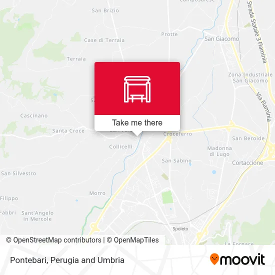 Pontebari map